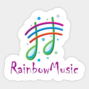 Rainbow Music Note Rainy Season Sticker